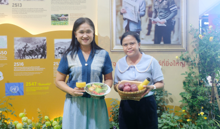 ภาพกิจกรรมการสาธิตอาหารโดยใช้ผลิตผลโครงการหลวง ภายในงานโครงการหลวง 56 เมื่อวันที่ 12 สิงหาคม 2568