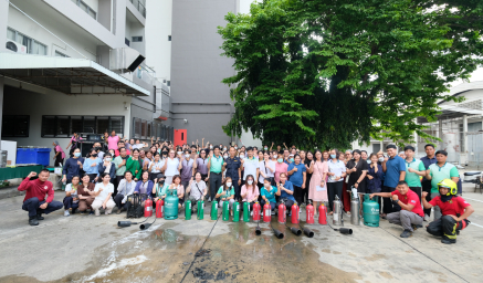 ภาพกิจกรรมอบรมหลักสูตร “ดับเพลิงขั้นต้นและซ้อมอพยพหนีไฟ ประจำปี 2568”