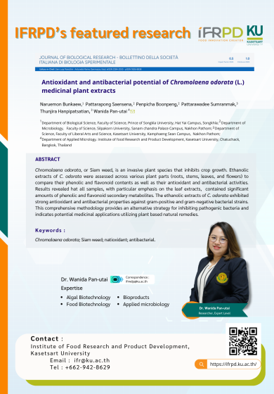 Antioxidant and antibacterial potential of Chromolaena odorata (L.) medicinal plant extracts