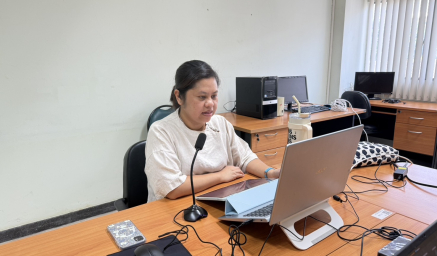 ภาพกิจกรรมการฝึกอบรมออนไลน์สอนสดผ่านช่องทาง WebEx หลักสูตร "สารออกฤทธิ์ทางชีวภาพในอาหารเพื่อสุขภาพและเทคนิคการวิเคราะห์เบื้องต้น"