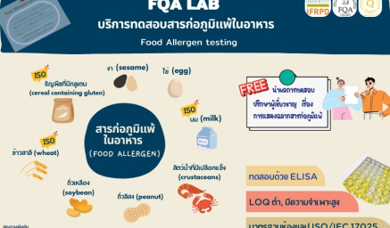 FQA LAB บริการทดสอบสารก่อภูมิแพ้ในอาหาร (Food Allergen testing)