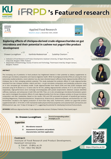 Exploring effects of chickpea-derived crude oligosaccharides on gut microbiota and their potential in cashew nut yogurt-like product development